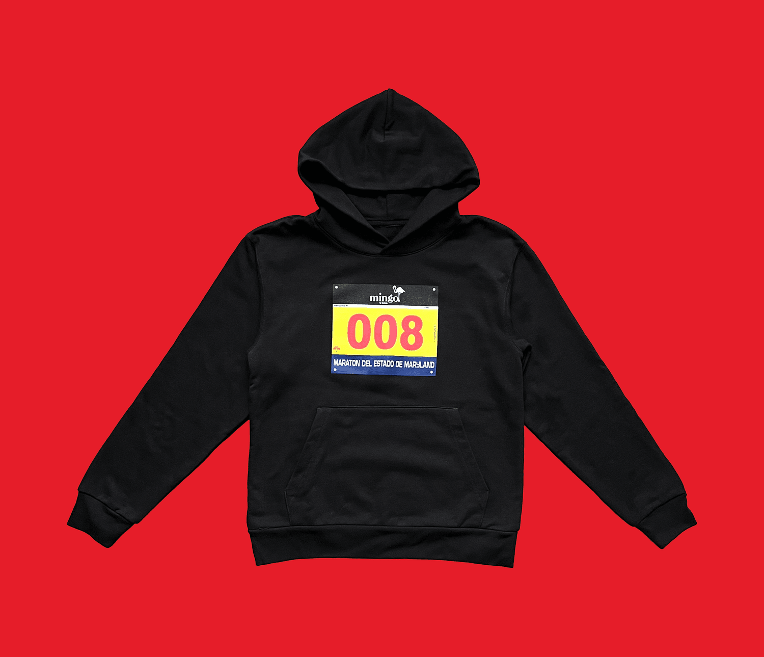 marathon bib hoodie. - black — mingo by domingo.
